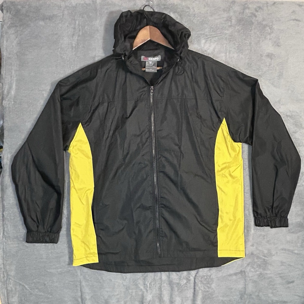 Kenpo Lightweight‎ Windbreaker / Shell Jacket Black & Yellow Large
